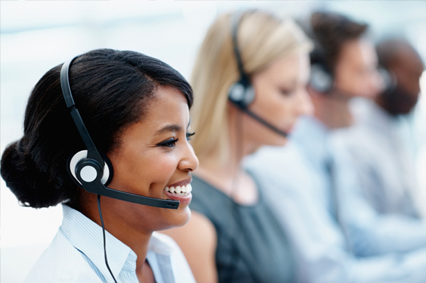 agents working at a call center de stressing with help from automation